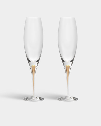Champagne Glasses | Gold Set of 2