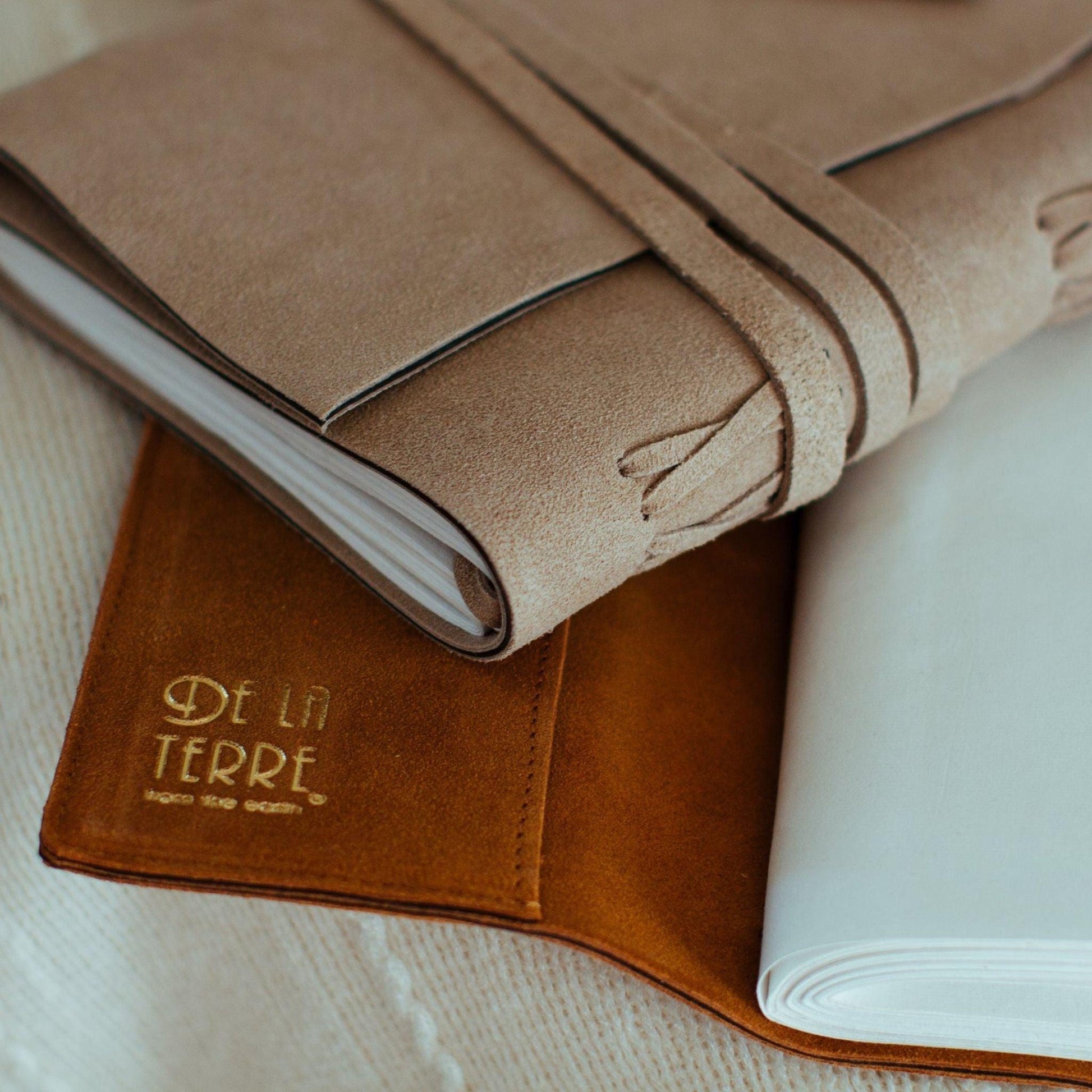 Suede Leather Bound Journal - Notebooks & Notepads